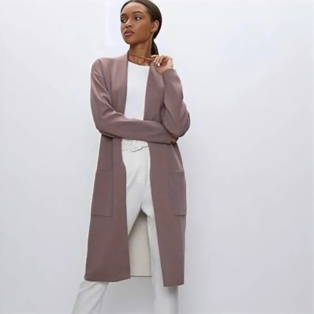 Elegant Mauve Longline Women's Sweater